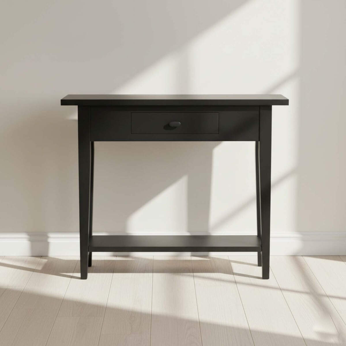 CONSOLA - MDF-Y-MADERA NEGRO RETRO 