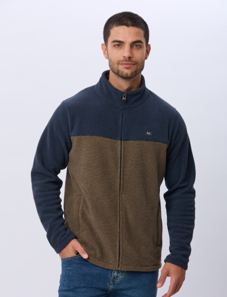 CAMPERA POLAR BICOLOR Beige