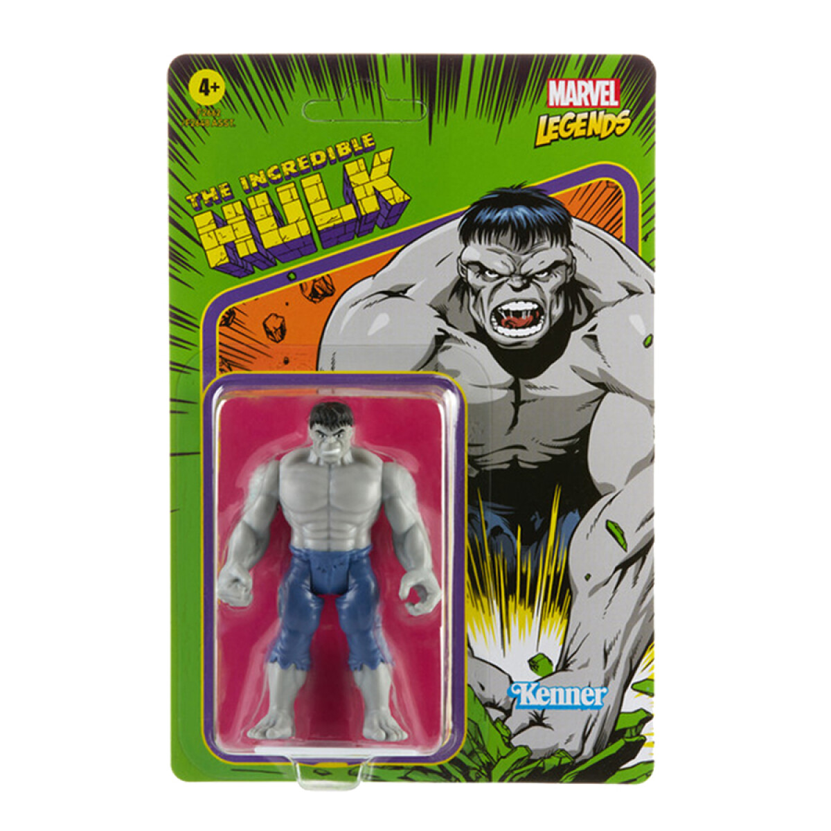 Figuras Marvel Legends Vintage Edition - The Incredible Hulk · Gris 