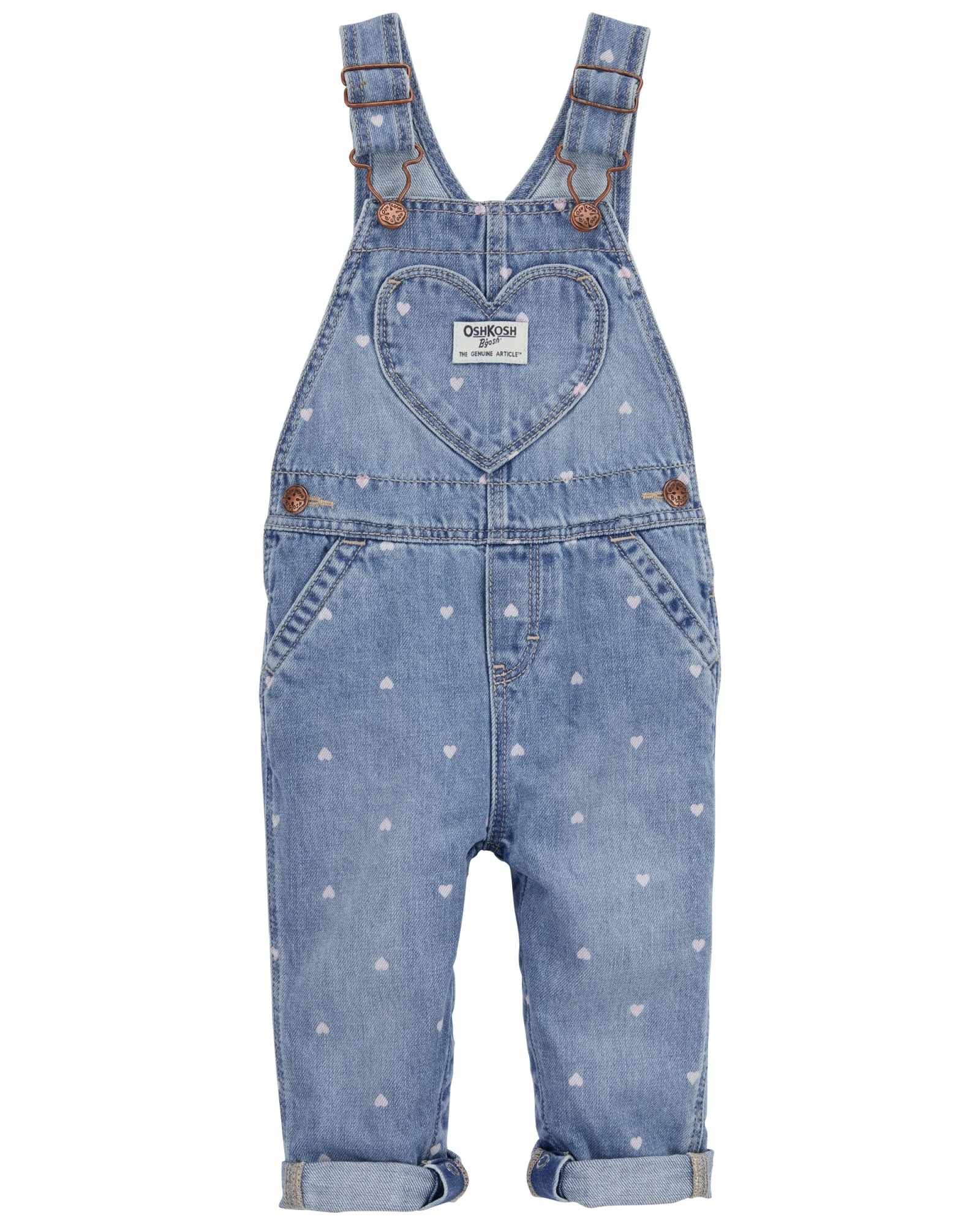 Enterito jean diseño corazones. Talles 3-24M Enterito jean diseño corazones. Talles 3-24M