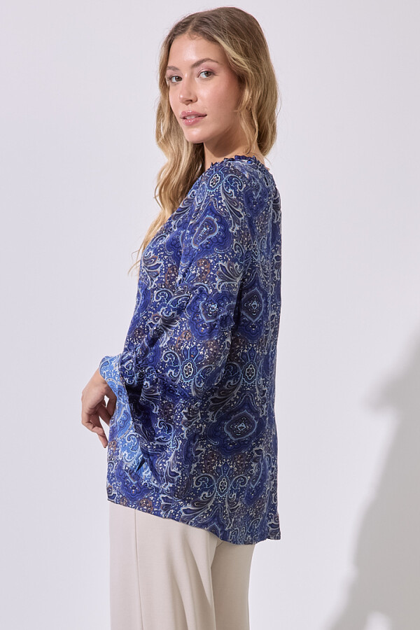 Blusa Arabescos AZUL/MULTI