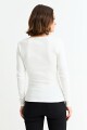 Remera m/l con cierre frontal BLANCO
