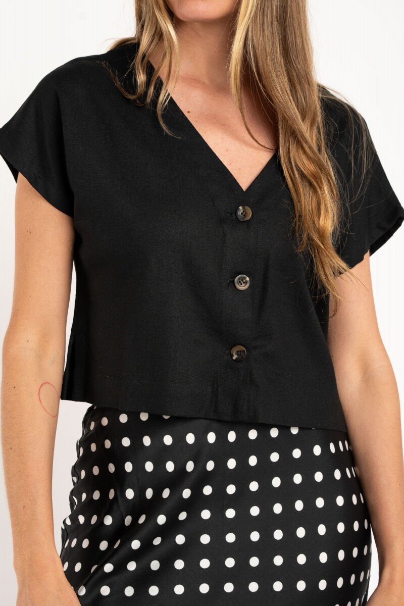 Camisa Crop Negro