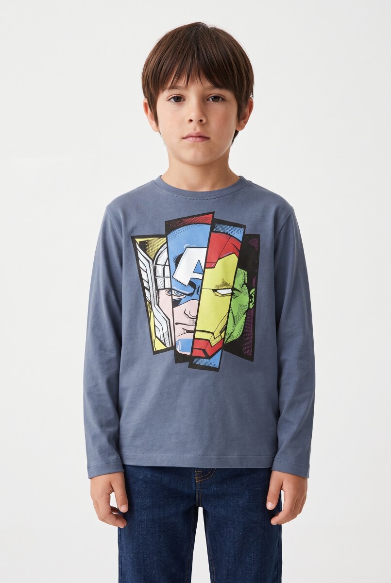 REMERA AVENGERS - AZUL OSCURO 