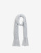 Bufandas Punto Liso Bufanda Skinny - Gris Melange
