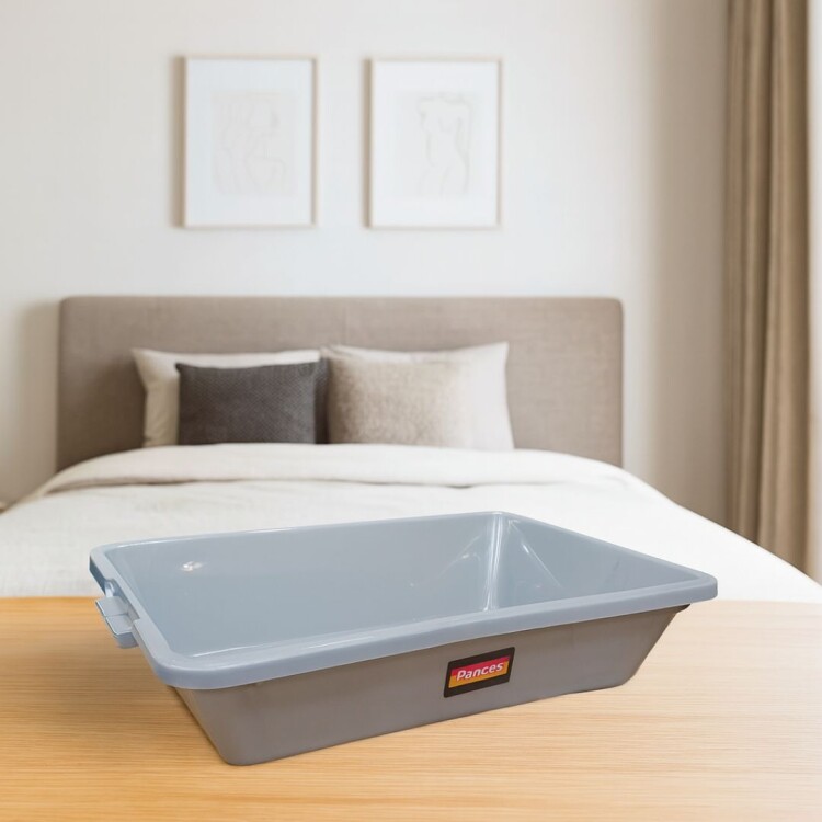 BANDEJA RECTANGULAR MULTIUSOS 20,5 LITROS GRIS