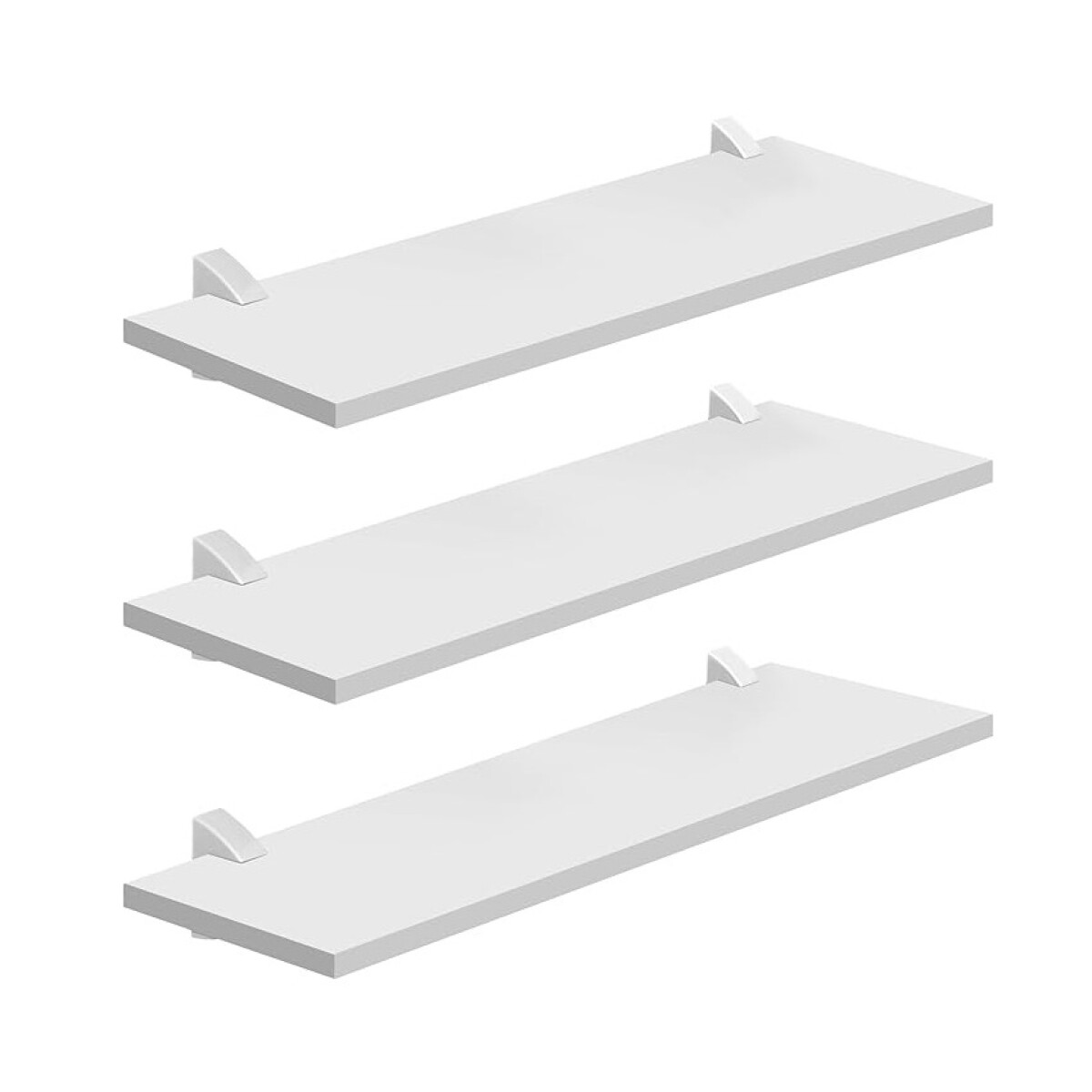 KIT ESTANTE CONCEPT MDF 1.5X20X60CM CON SOPORTE Y ACCESORIOS - BLANCO 