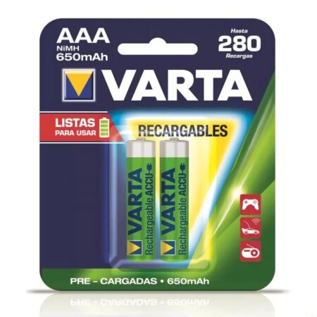 PILAS AAA VARTA RECARGABLES 650mAh PILAS AAA VARTA RECARGABLES 650mAh