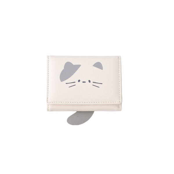 Billetera gatito beige