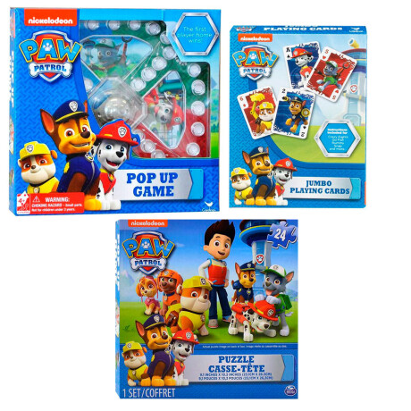 Set 3 Juegos De Mesa Paw Patrol Didácticos P/ Niños Set 3 Juegos De Mesa Paw Patrol Didácticos P/ Niños