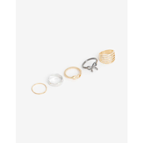 Sets Anillos Metal Combinacion multicolor