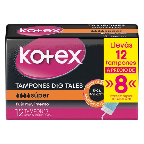 Kotex Tampones Super X12 Kotex Tampones Super X12