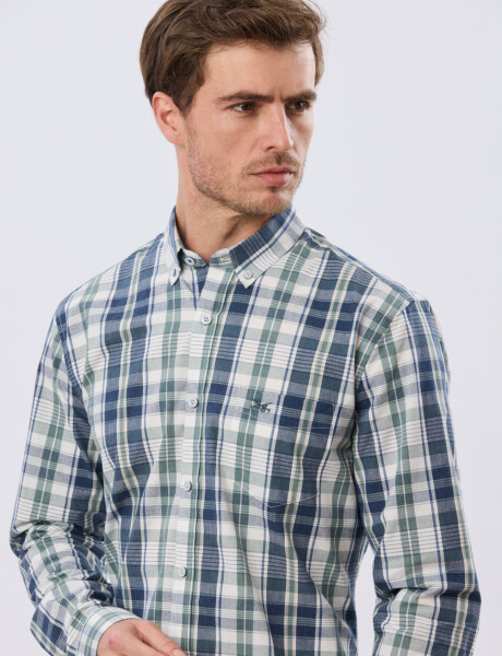 CAMISA CUADROS Azul Oscuro