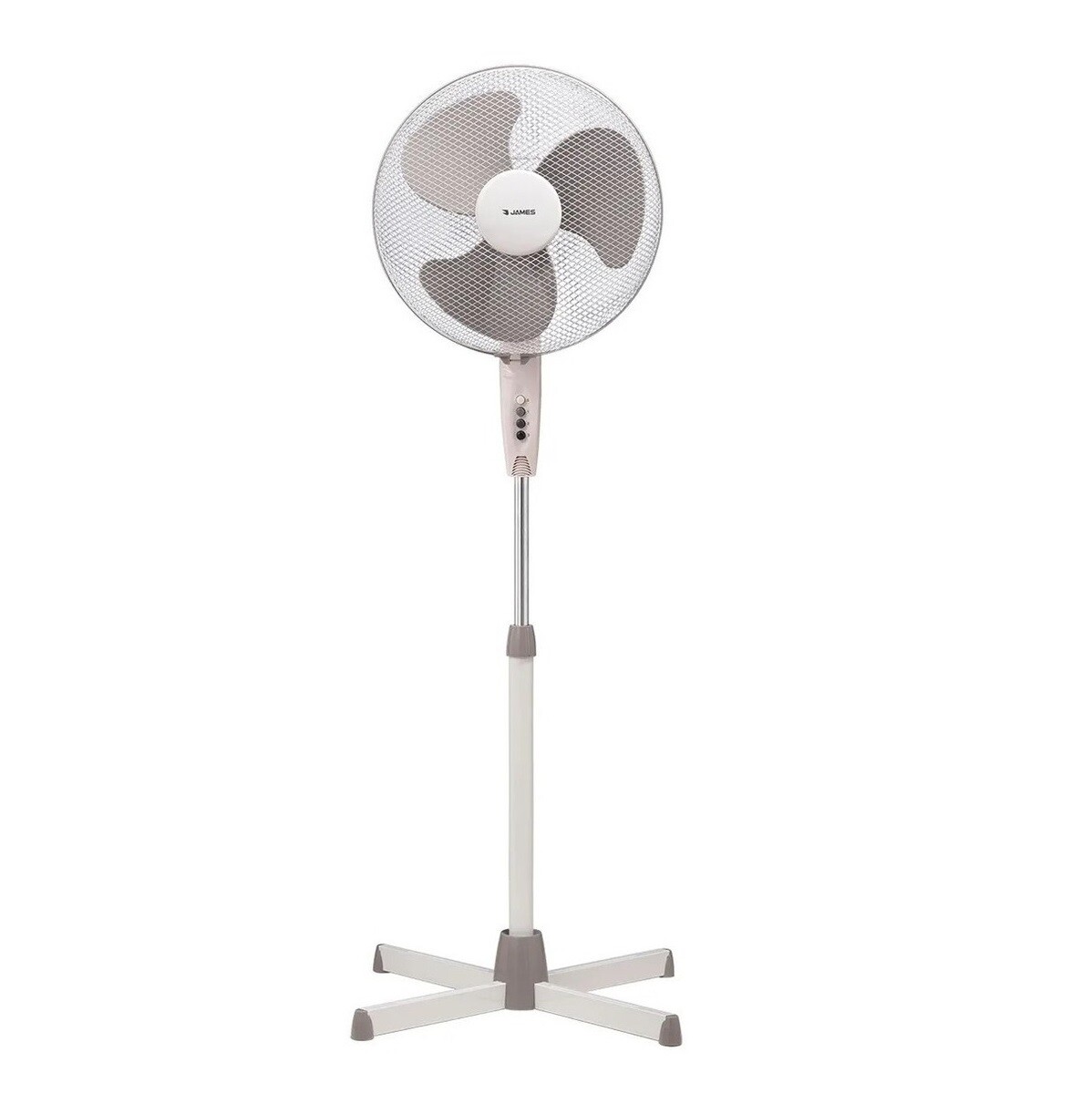 Ventilador De Pie James Vca 16 Pie Blanco 3 Aspas Diámetro 40 Cm Material De Las Aspas Plástico 