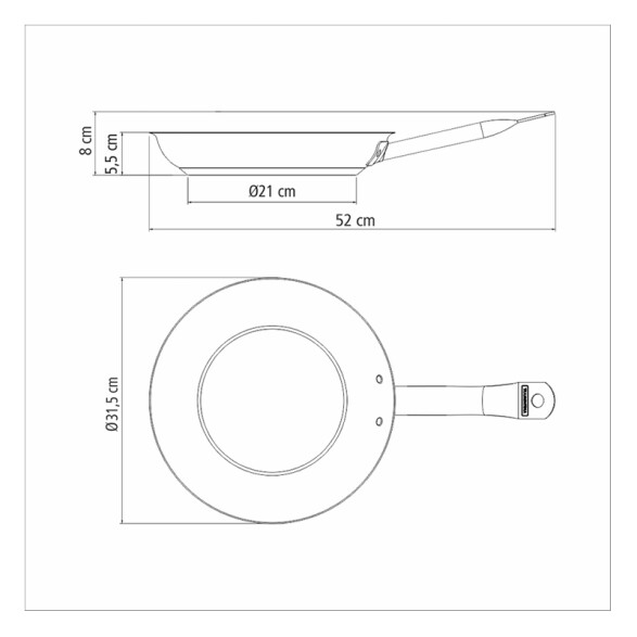 Sartén acero inox. con cerámica 30cm"PROFESSIONAL" -TRAMONTINA TF1785