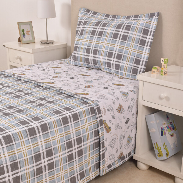 Cubrecamas Cuadros Celeste Gris Y Mostaza – 180×240 cm Cubrecamas Cuadros Celeste Gris Y Mostaza – 180×240 cm
