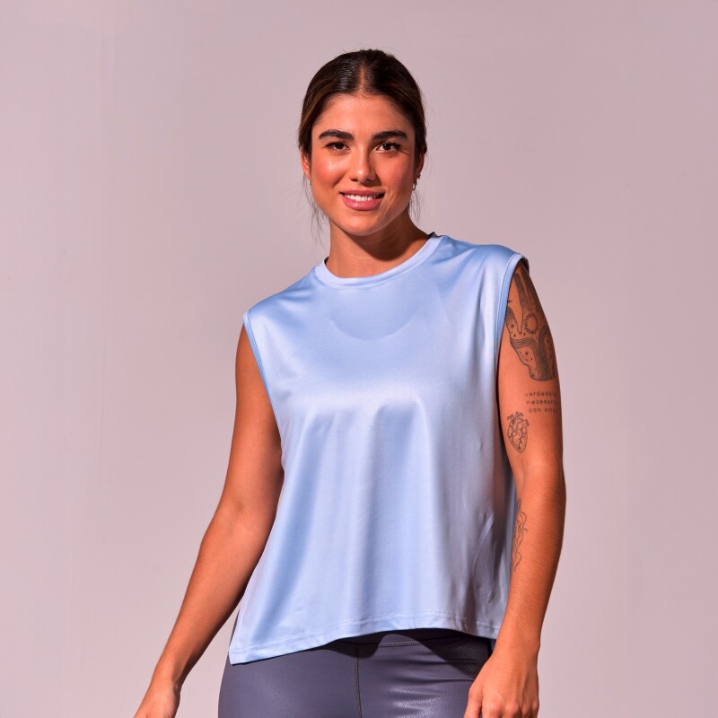 Remera Tank Joana de Mujer Celeste