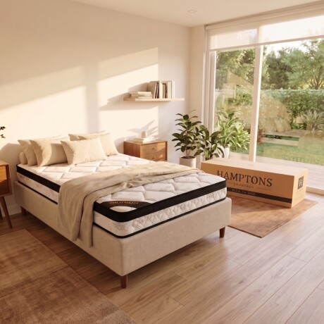 Sommier plaza y media HAMPTONS Mercury Beige
