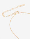 Cadena Corta con Dije Acrilico Collar Cadena Con Dije Charm Moño - Dorado