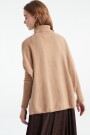 PONCHO LARGE COL ROULE Camel