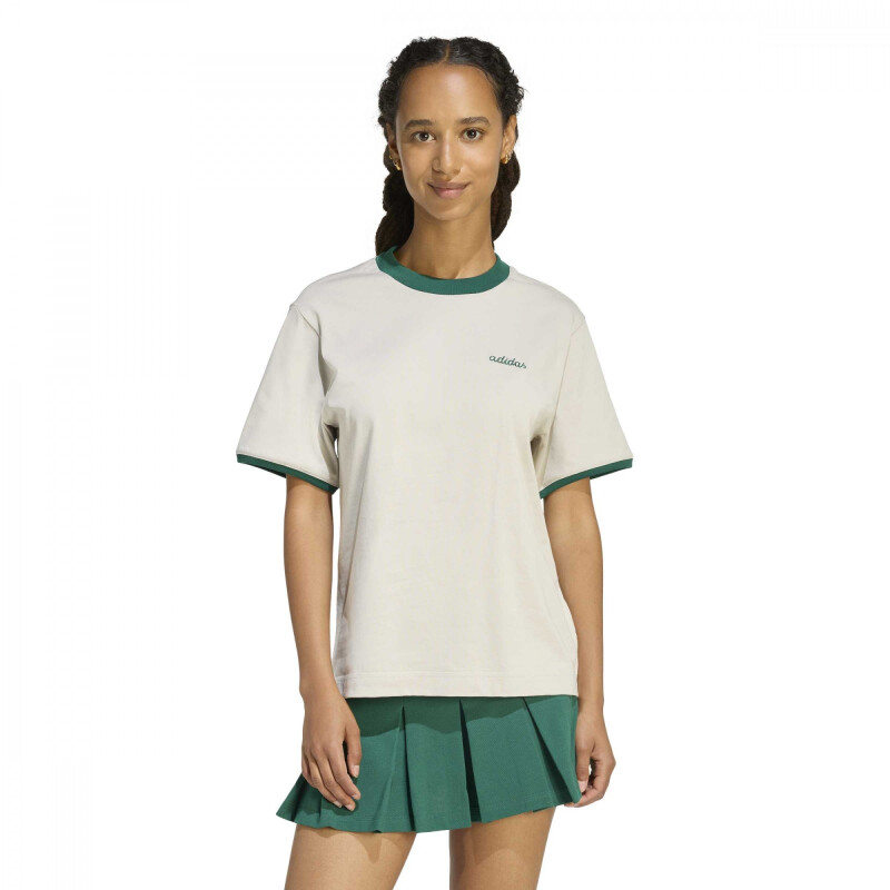 Remera Adidas W CP TEE Mujer KB4868 Beige-verde