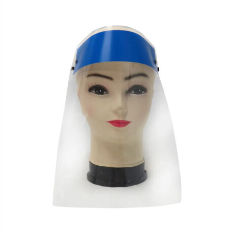 Máscara Careta De Protección Facial Transparente Tapa Boca Azul