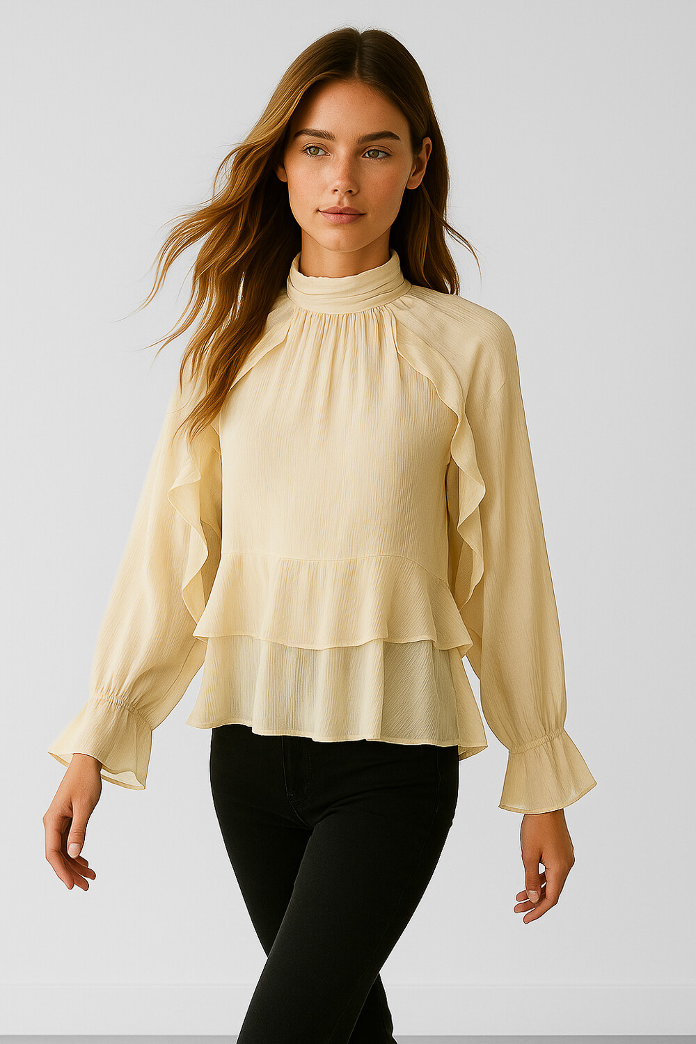 Blusa Toncu Beige Claro