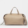 Cartera de mano Resort en cuero graneado Taupe