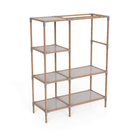 Organizador/Perchero 3 Niveles 155X47X111Cms Madera Y Pp