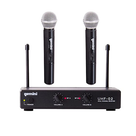 Microfono Inalambrico Gemini Uhf02ms12 Dos Micros De Mano Microfono Inalambrico Gemini Uhf02ms12 Dos Micros De Mano