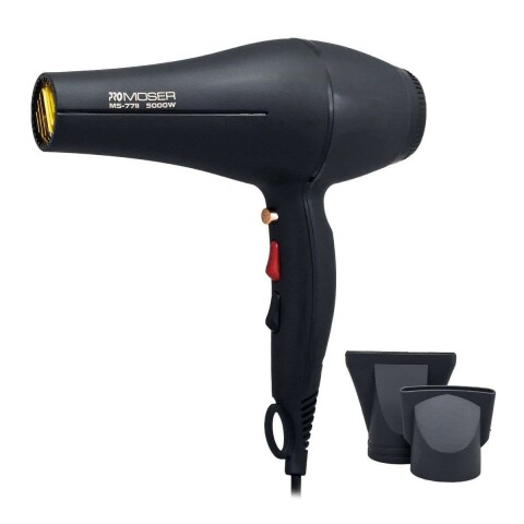 Secador De Pelo Pro Moser 5000W 2 Velocidades 3 Temperaturas Variante Color Negro