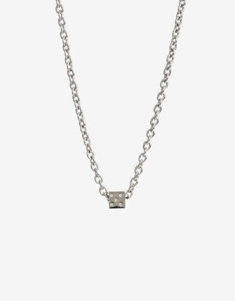 Cadena Corta con Dije Metal Collar De Acero Men´s Collection - Plateado