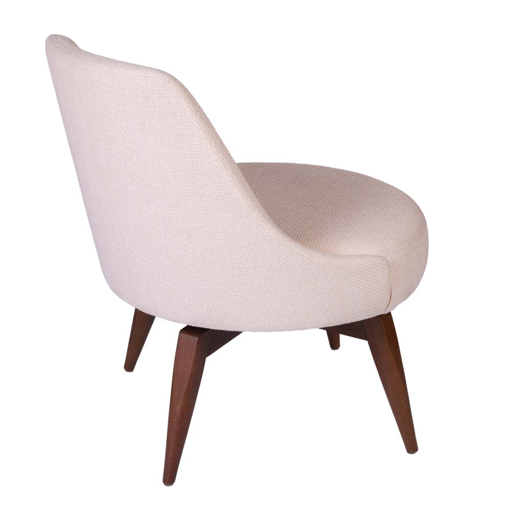 BUTACA GIRATORIA TELA NATURAL-BEIGE BOLI BEIGE