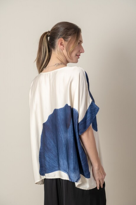 BLUSA HOJA Azul