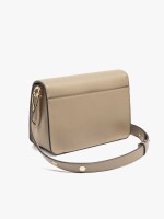 Bolso Bandolera Con Textura Y Solapa taupe