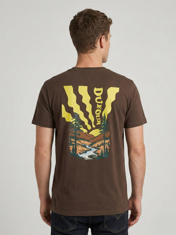 T-SHIRT TREKKING MARRON