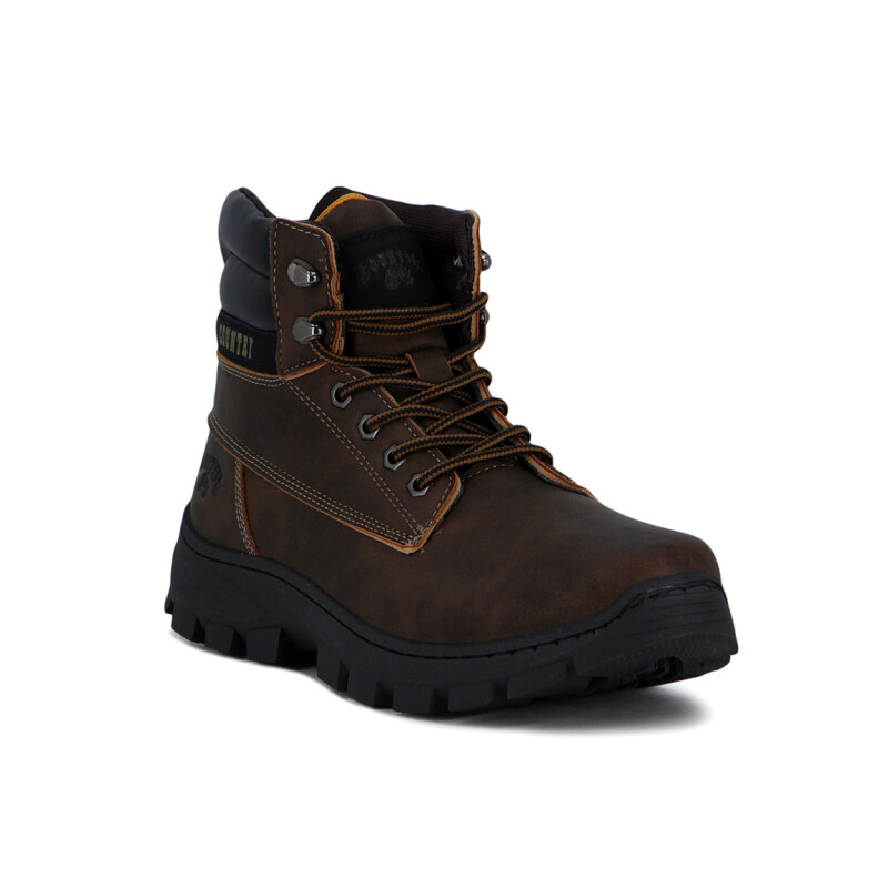 Country Bota Patagonia De Hombre Acordonada - Marron Marron
