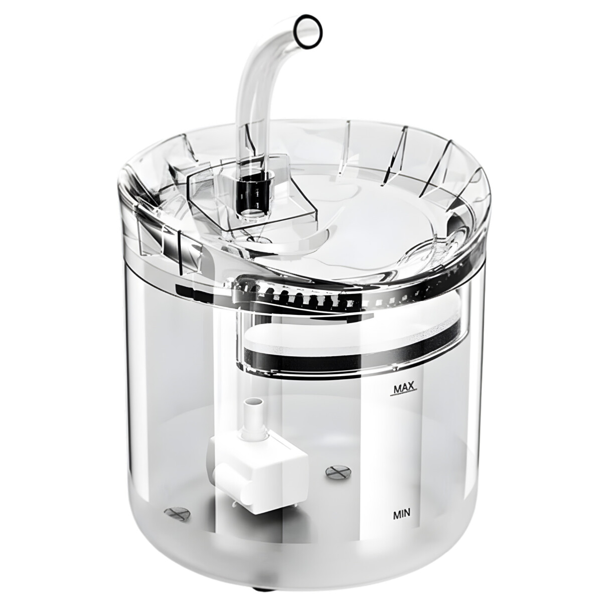 Fuente De Agua Bebedero Para Mascotas 2 Litros Recirculación - Variante Transparente 