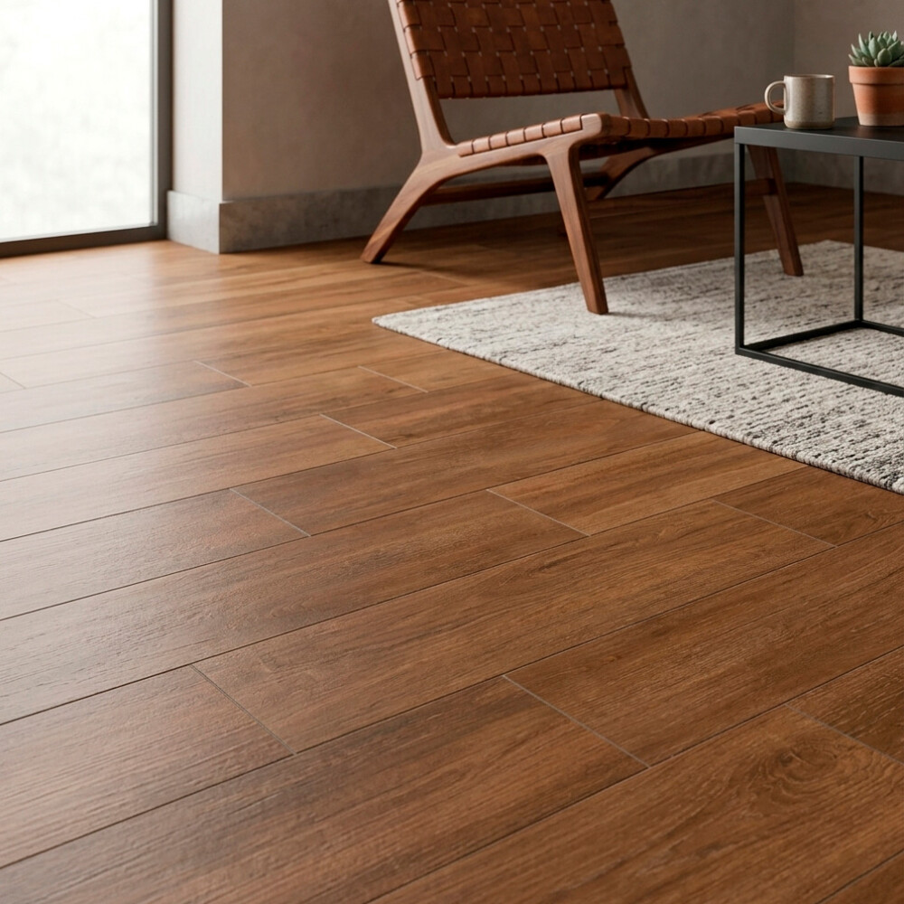 PORCELANATO COGNAC RTF EXTRA "A" 18X113 CM Porcelanato Cognac Rtf Extra "a" 18x113 Cm