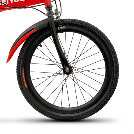 Bicicleta Montaña Plegable Rodado 20 Para Niños Rojo