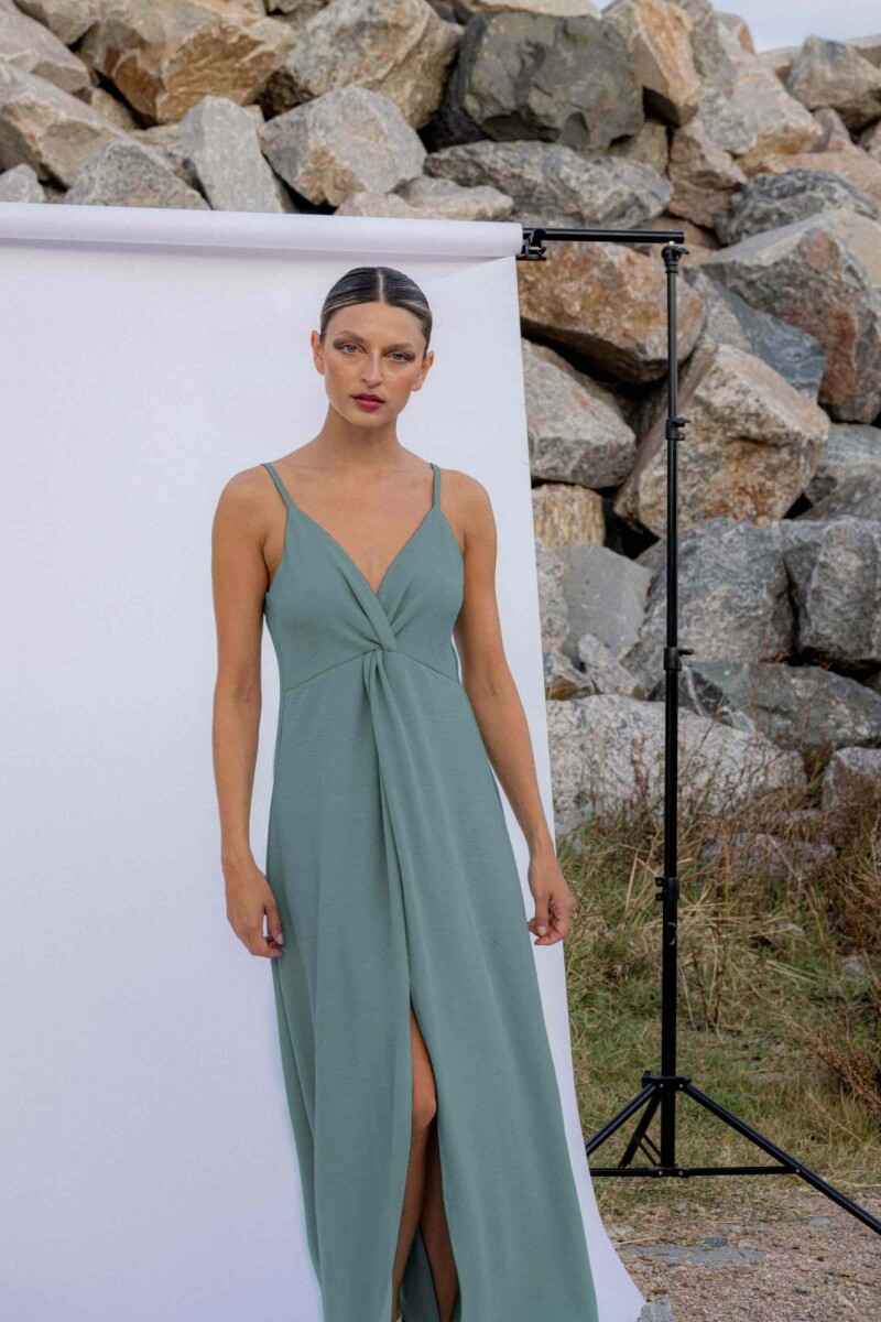 Vestido Knot - Verde Agua 