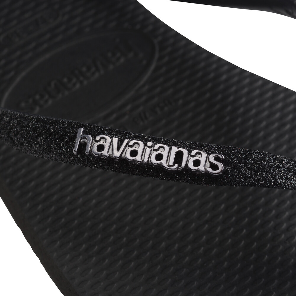 Sandalias Havaianas Slim Glitter II Mujer Negro/Negro