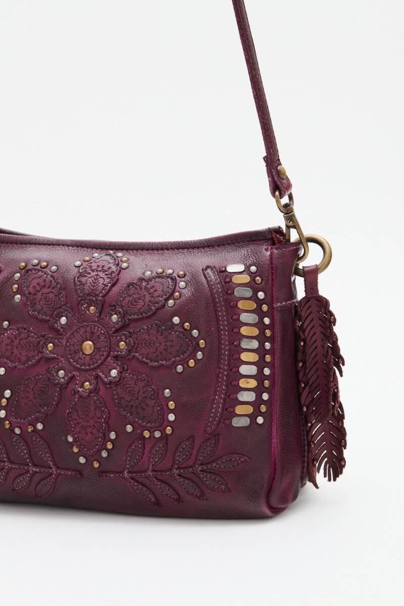 Cartera Flower Mandala Bordo