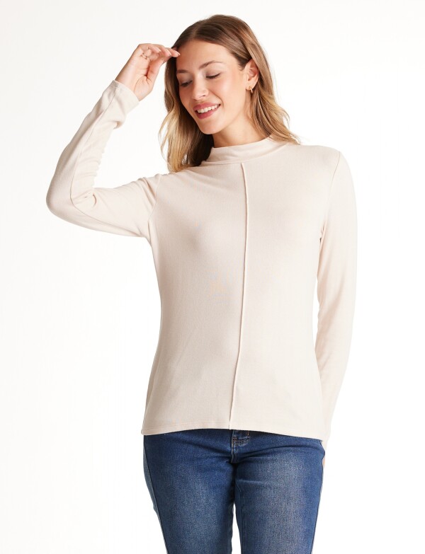 Polera Pespunte BEIGE