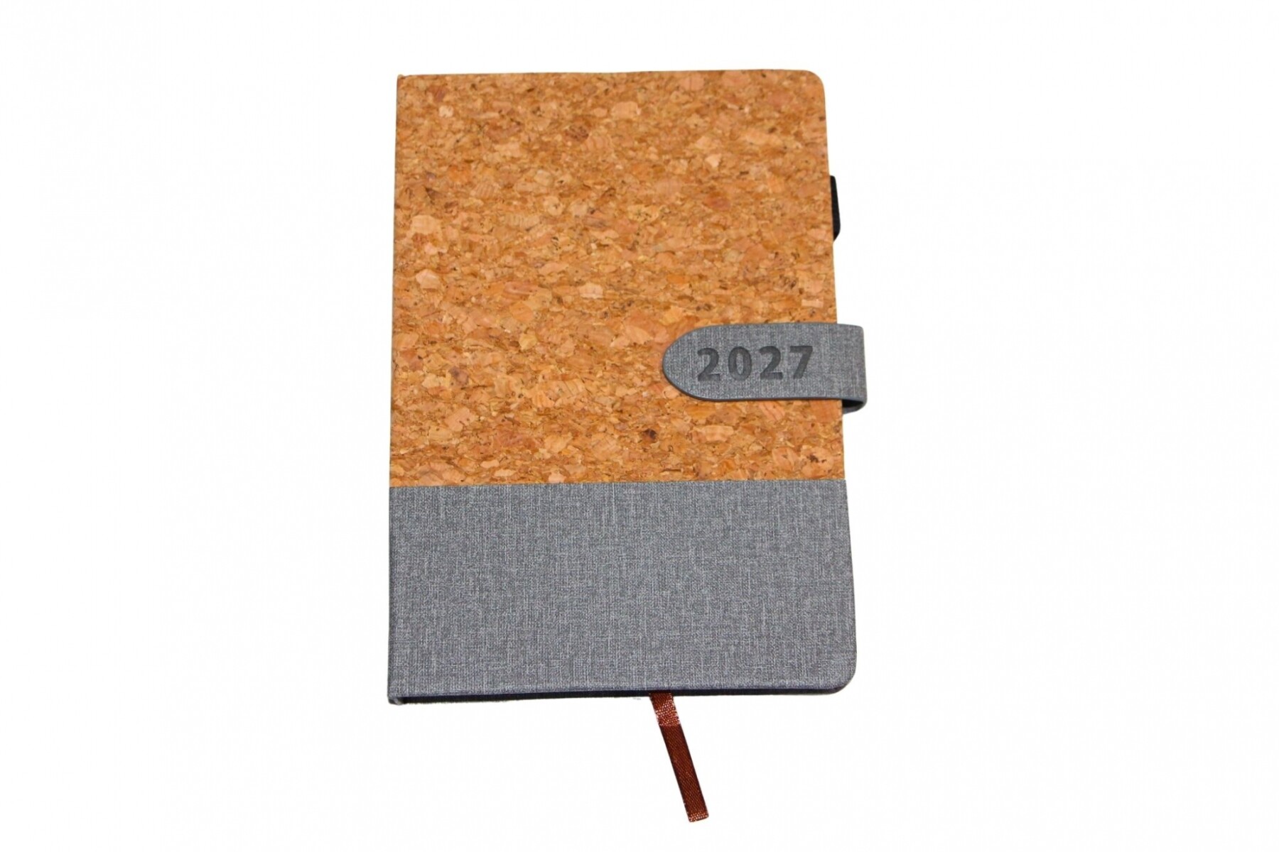AGENDA SABONIS 2027 DIA POR PAGINA ROP-25386 - TAPA CORCHO Y GRIS 