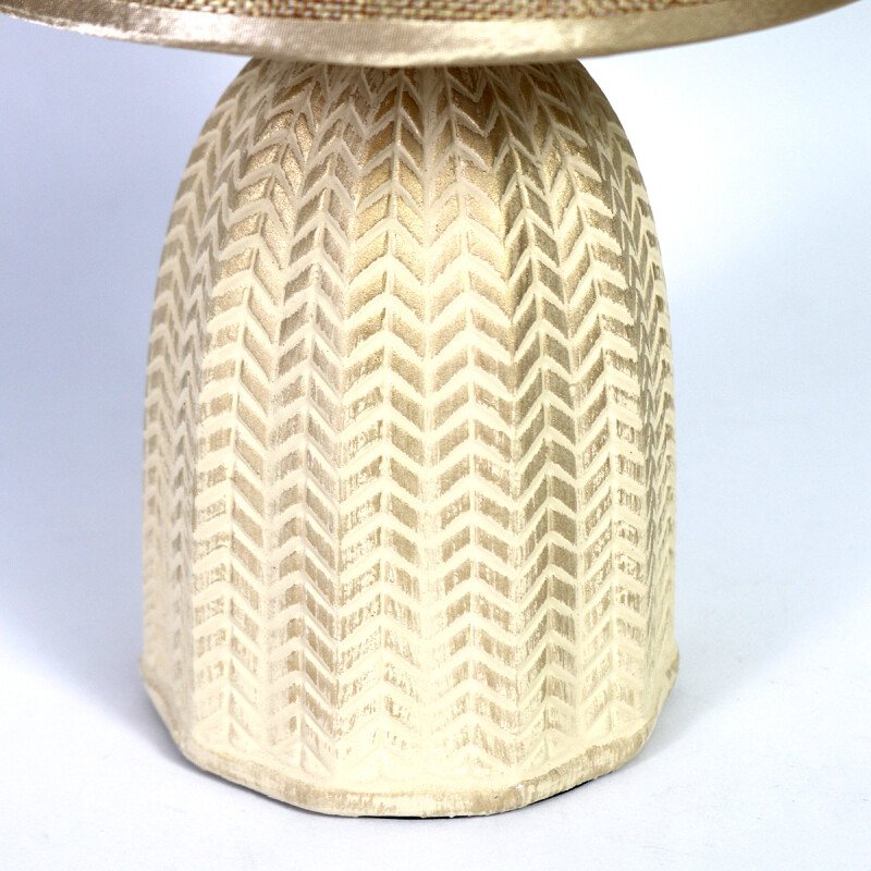 LAMPARA BEIGE COMB P/MESA 20X32CM Unica