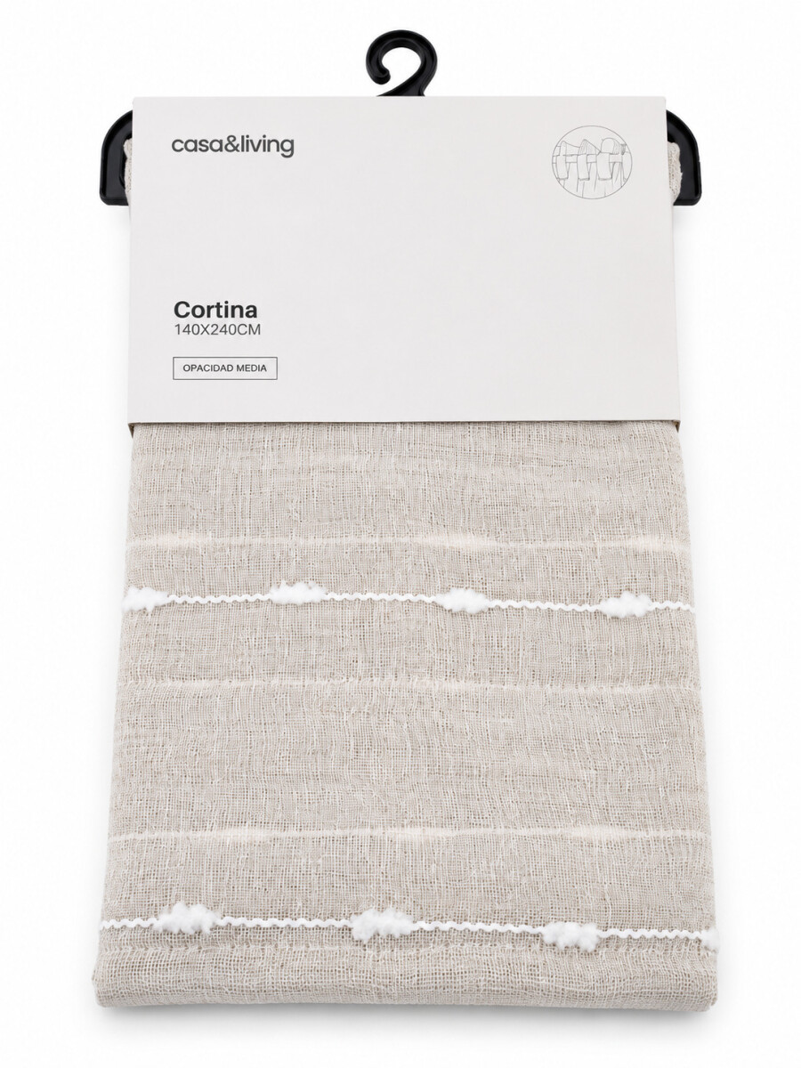 CORTINA CON ENGANCHE - GRIS 