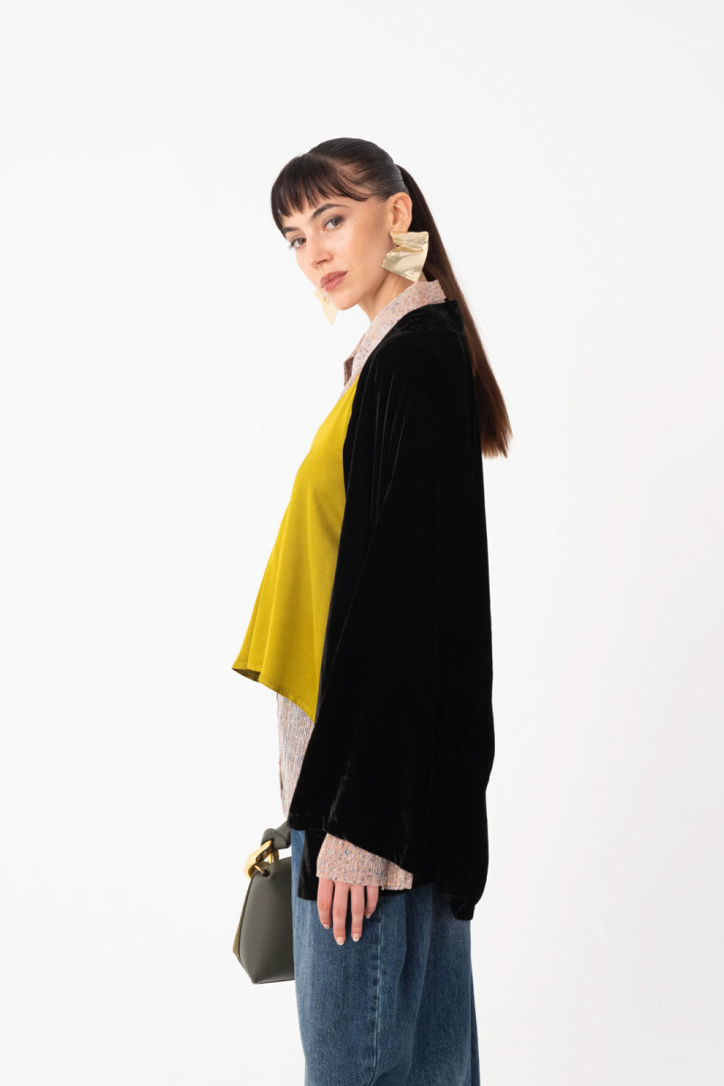 KIMONO EN VELVET Negro