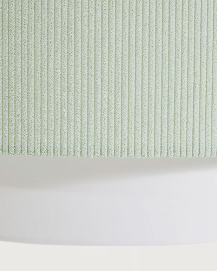 Lámpara de techo Bianella de algodón y pana turquesa Ø 40 cm