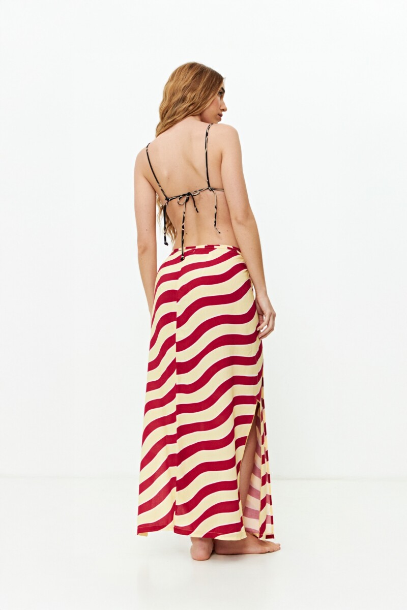 Falda larga multicolor multicolor